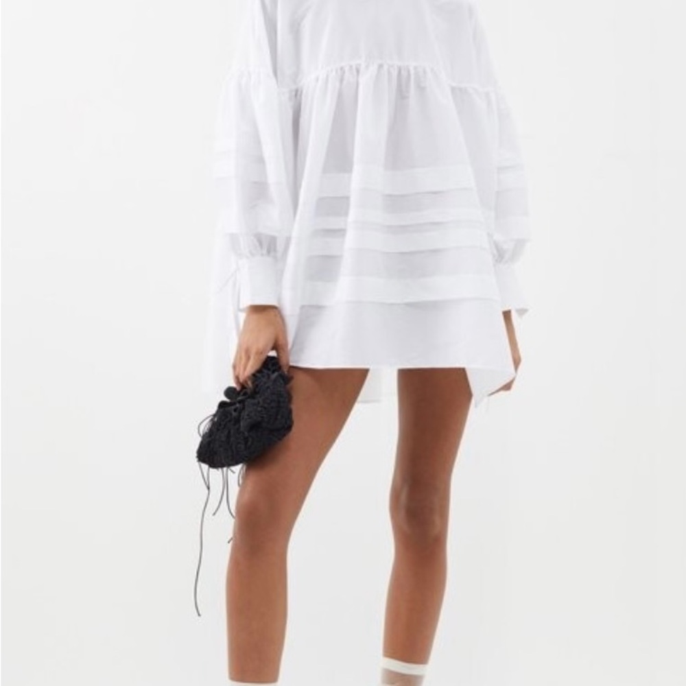 Cecilie Bahnsen White Ruffled Mini Dress - Picture 2 of 10